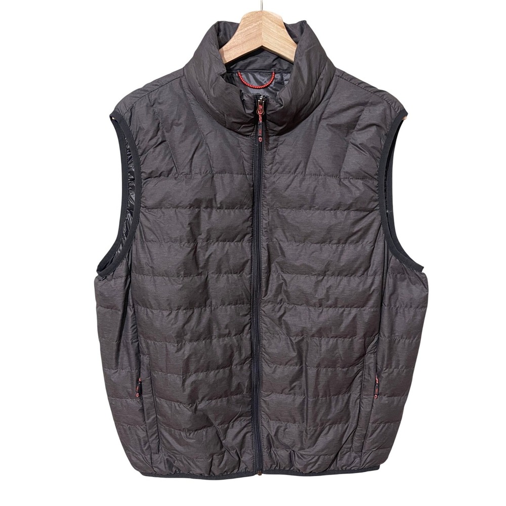 Hawke‎ & Co Sport Performance Down Nylon Puffer Vest Men Medium Gray Lightweight